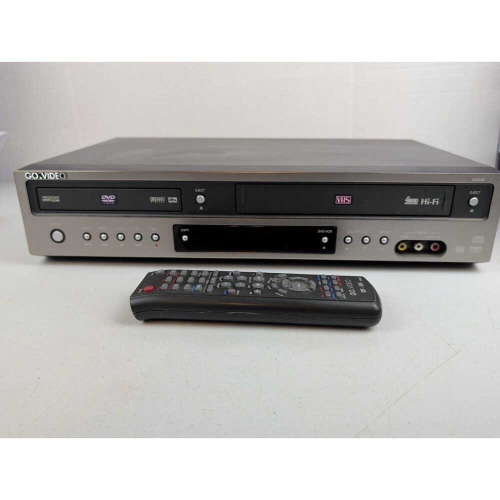 Go Video DV-2130 Combo 4Head Stereo Hi-Fi DVD/VCR VHS With  Remote Tested